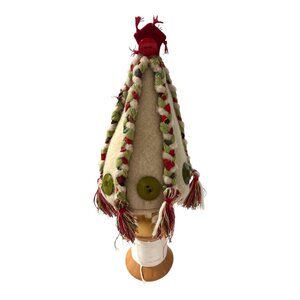 Lori Siebert for Silvestri Holiday Tree – Fabric Cone on Spool w Buttons & Tasse